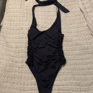 frankie’s bikinis black one piece